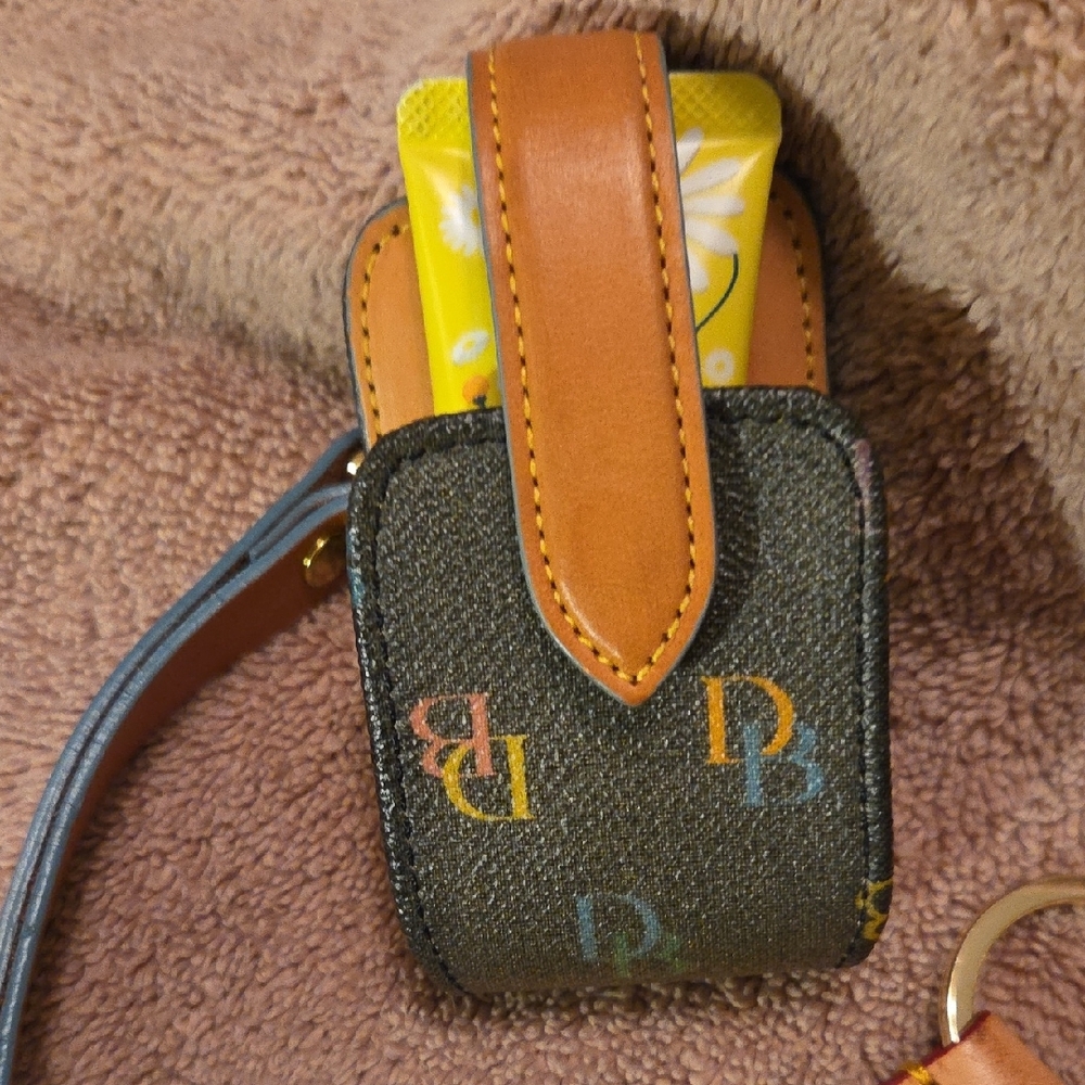 Dooney & Bourke Bundle Multicolor Monogram Pouch & Key Ring - Picture 2 of 7